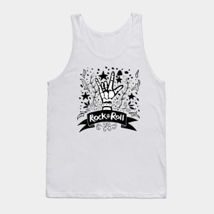 Hand drawn Rock  poster. Tank Top